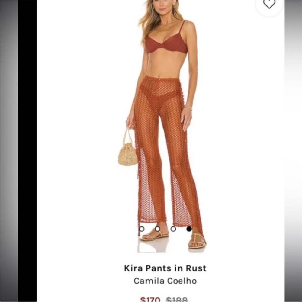 NWT Camila Coelho kira pants in rust